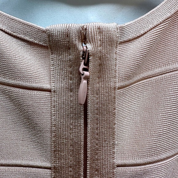 ELLIATT x Revolve Hera Dress Blush Pink Cutout Bandage Bodycon Flare Size L New - Picture 9 of 11